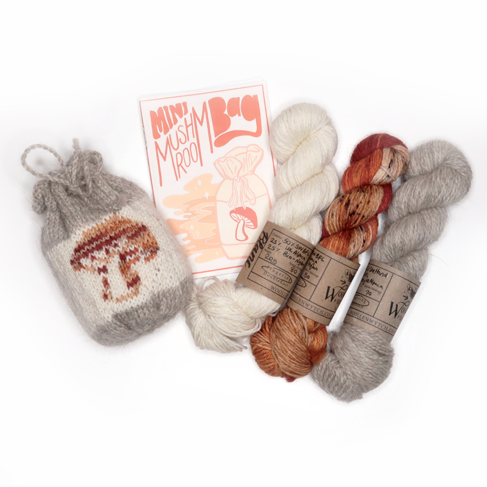 Mini Mushroom Bag Kit - British Yarn Sample Box