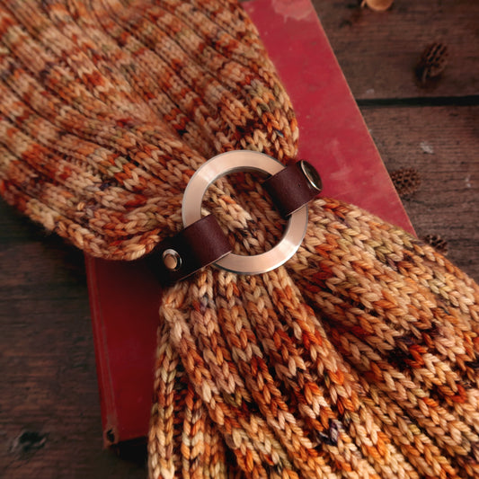 Ring Leather Shawl Cuff