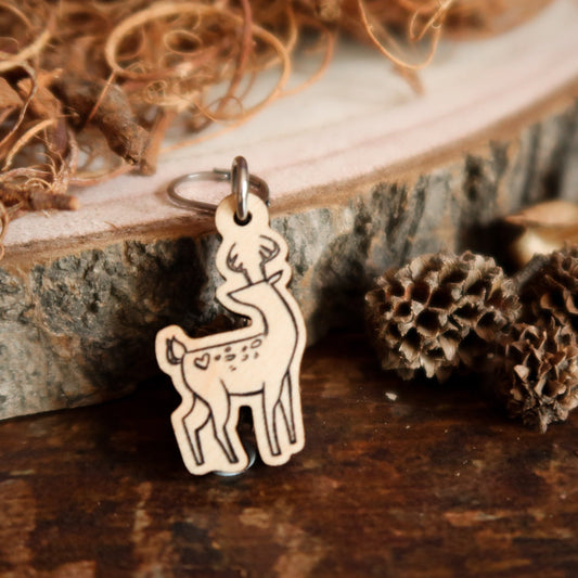 Doe a Deer, a Reindeer Stitch Marker Stitch Marker Woollen Wytch