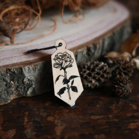 Enchanted Rose Stitch Marker Stitch Marker Woollen Wytch