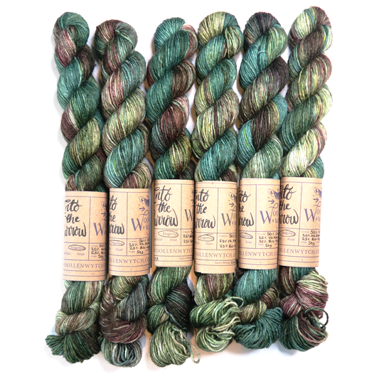Into the burrow hand dyed sock yarn using british wool by woollen wytch uk bristol