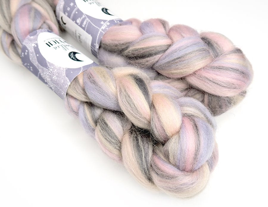 Pink Rinse - Blended Braid Fibre Woollen Wytch