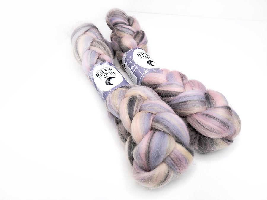Pink Rinse - Blended Braid Fibre Woollen Wytch