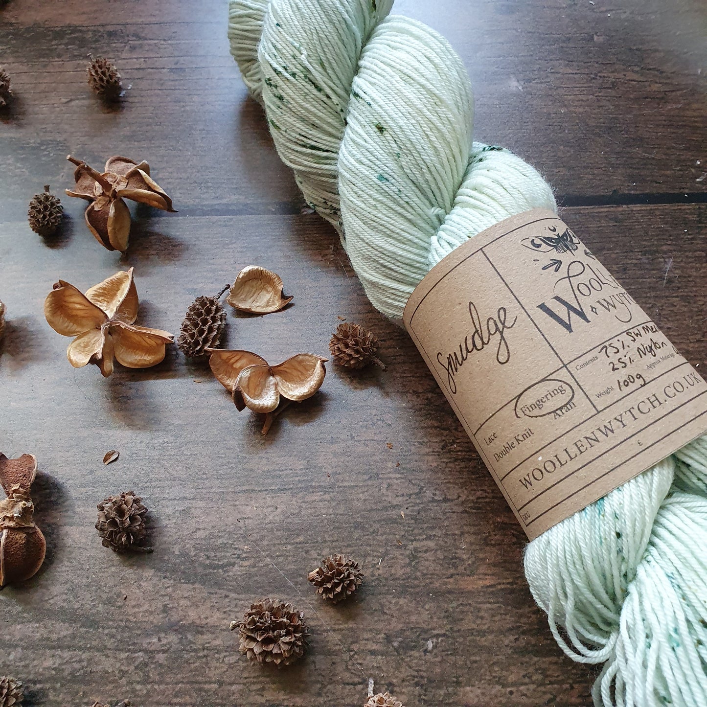 Smudge - Hand dyed Sock/ 4ply Yarn Yarn Woollen Wytch