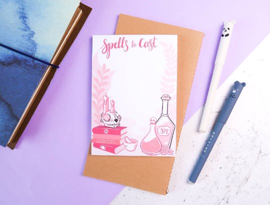 Spells to Cast - Notepad Gift Woollen Wytch