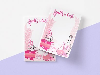 Spells to Cast - Notepad Gift Woollen Wytch