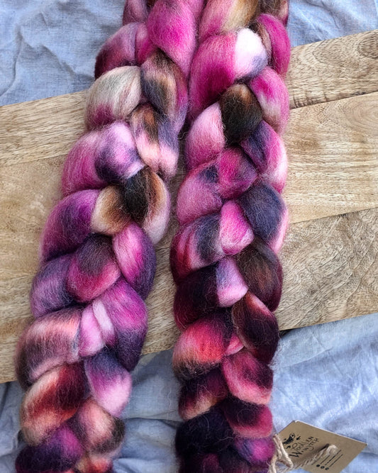 Hand dyed Jacob- Pinks & Browns