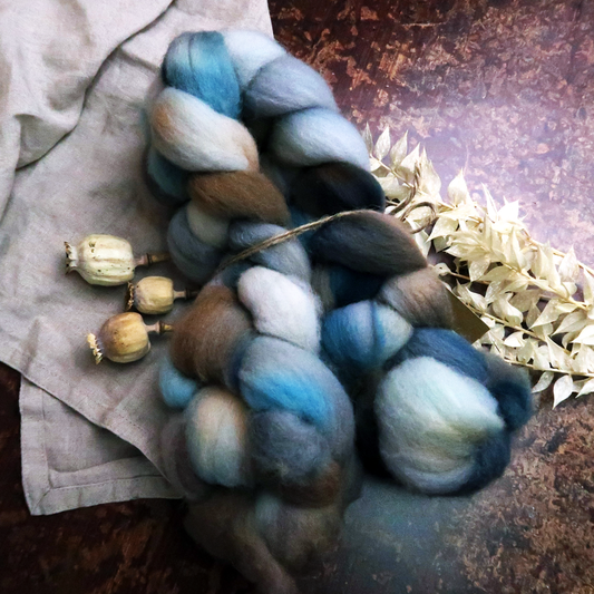 Hand Dyed Southdown- Magpie