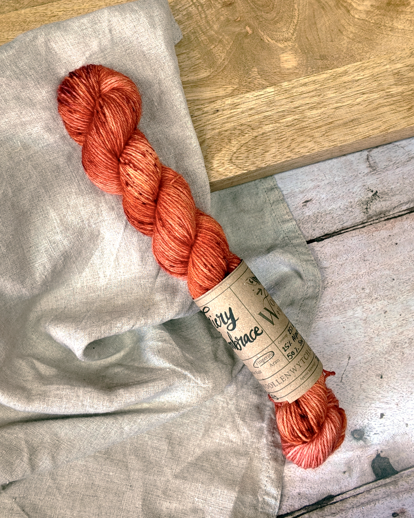Fiery Embrace - BFL/ Alpaca/ Bio-Nylon | Sock