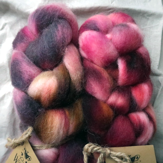 Hand dyed Jacob- Pinks & Browns