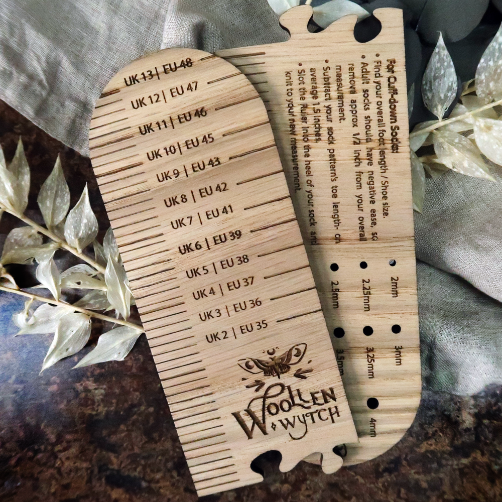 Oak Sock Ruler - Jigsaw