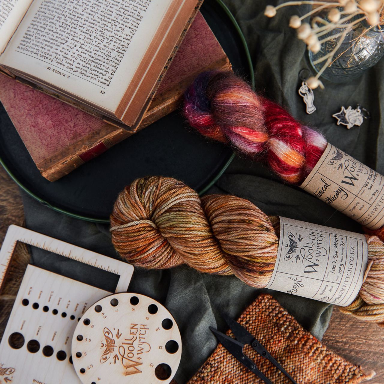 Hand dyed yarn UK and knitting accessories - Woollen Wytch Bristol wool shop 