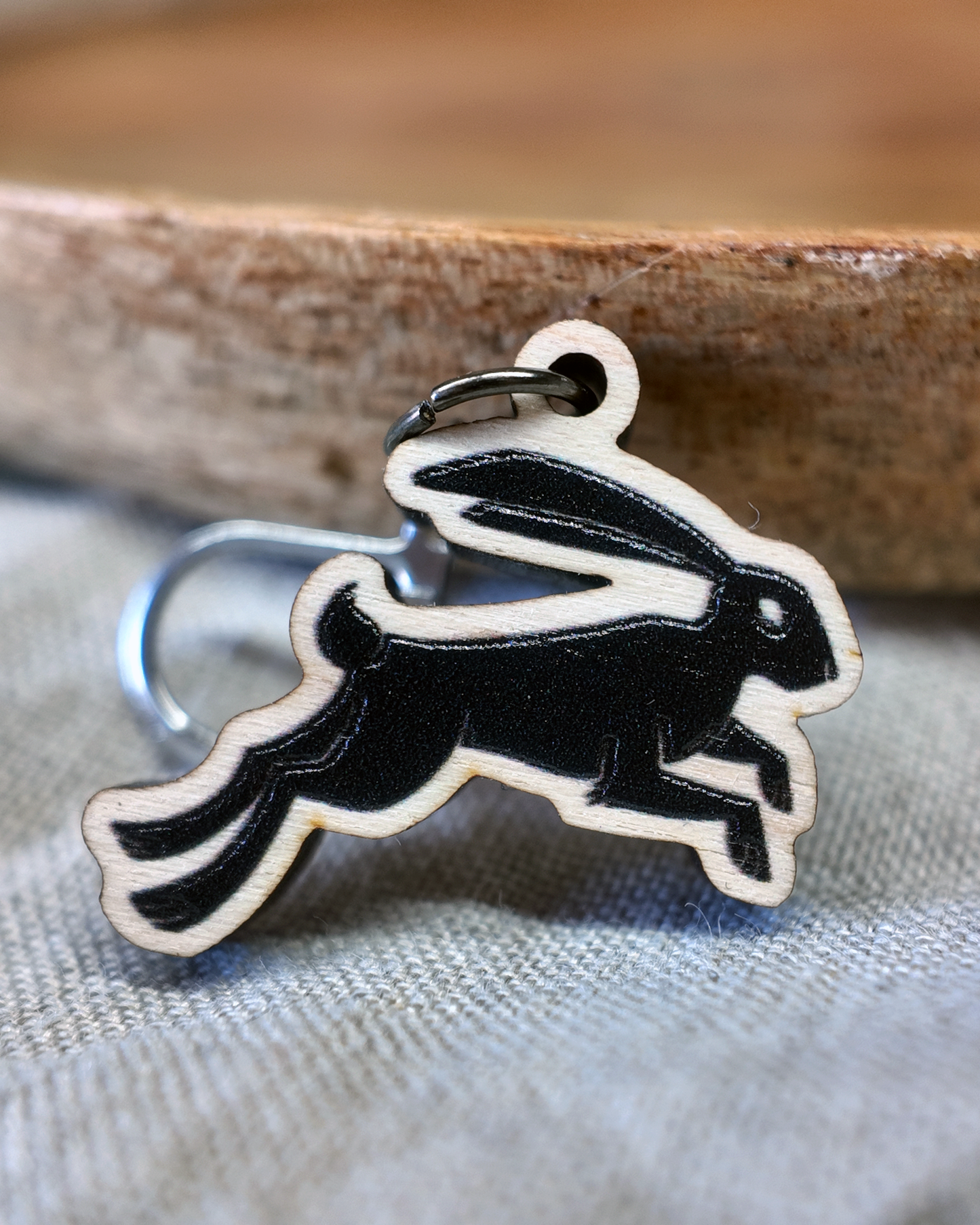 Moon Gazing Hare Stitch Marker