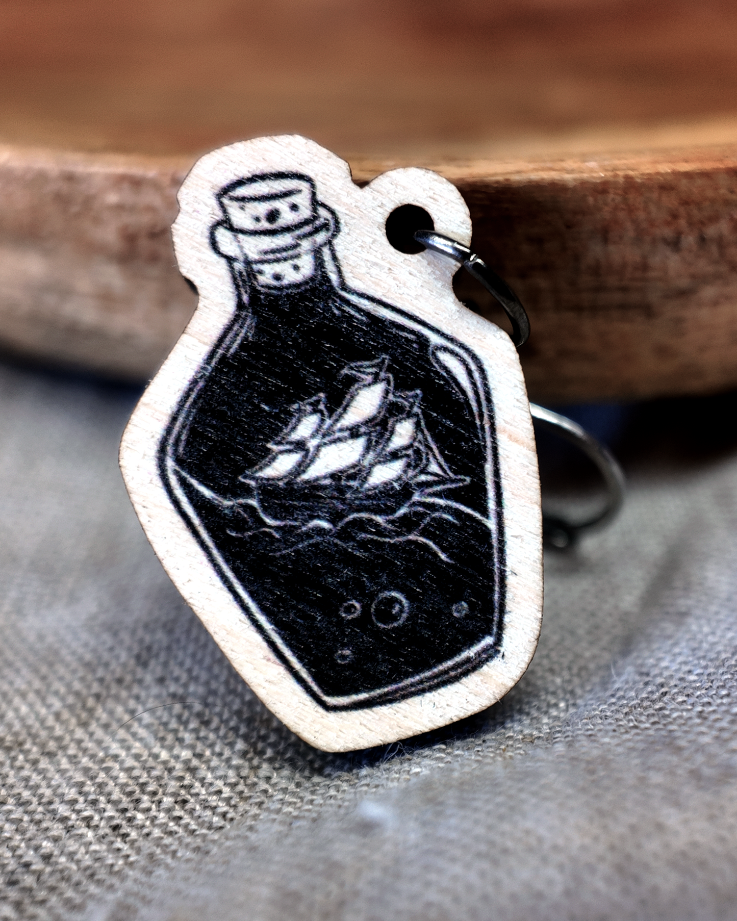 Ship in a bottle - Stitch Marker: Sub Club 2025