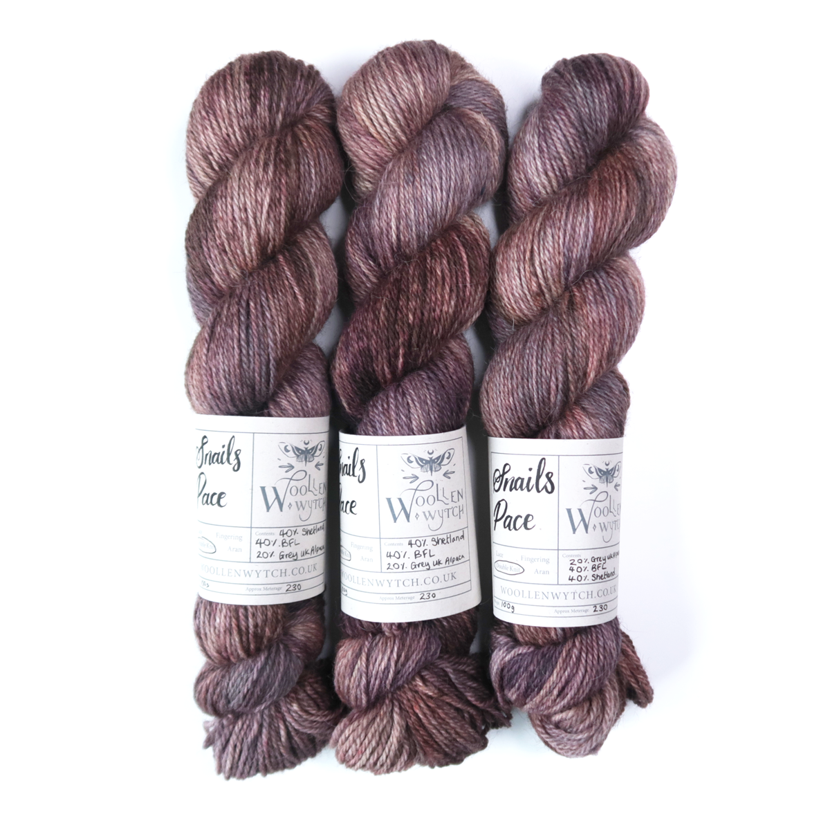 SNails pace hadn dyed shetland yarn british wool woollen wytch