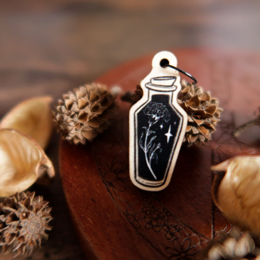 Carnation Bottle Stitch Marker Stitch Marker Woollen Wytch