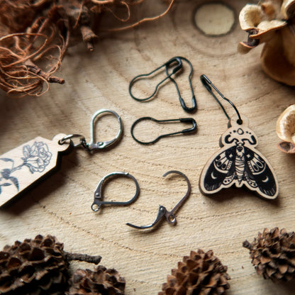 Crescent Moon Stitch Marker Woollen Wytch 