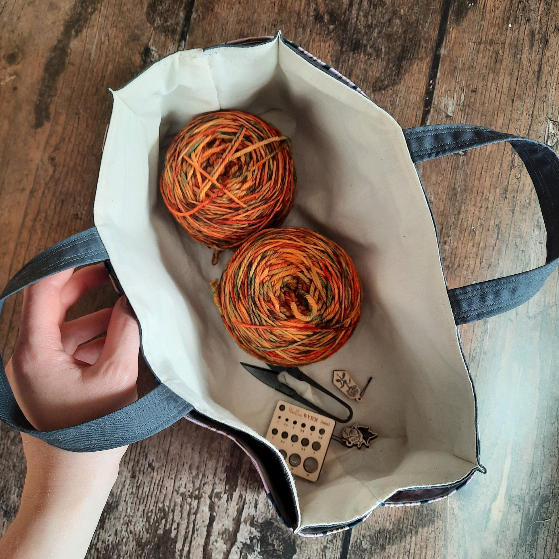 Mustard Tigers - Tool Bag Project Bag Woollen Wytch 