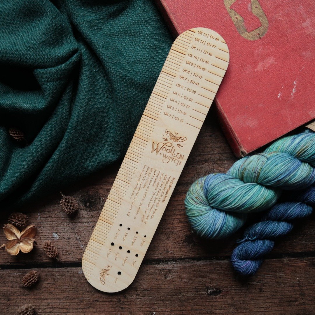Sock Ruler Knitting Tool Woollen Wytch 