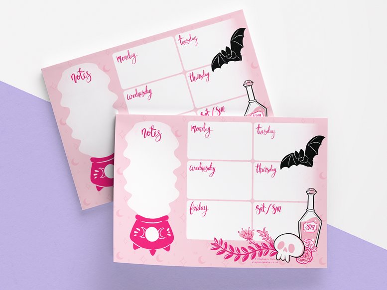 Weekly Planner Pad Woollen Wytch 